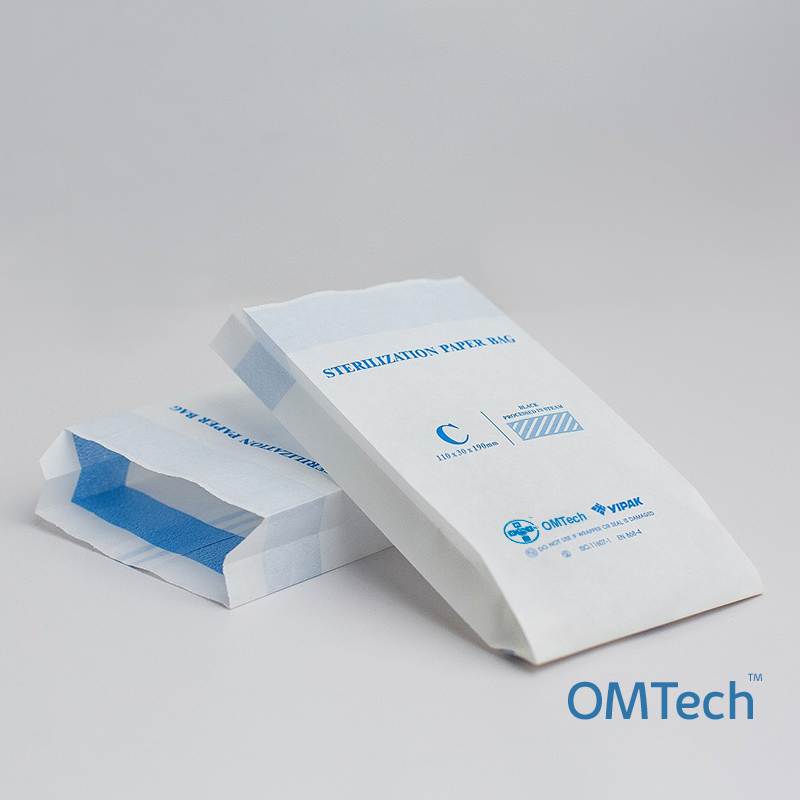 Пакет паперовий для стерилізації OMTech™ 9см Х 5см Х 15см 2000ШТУК/КОРОБКА